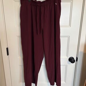 JoyLab Target Women’s XL Wide Leg Athletic Pants Burgandy Pockets
